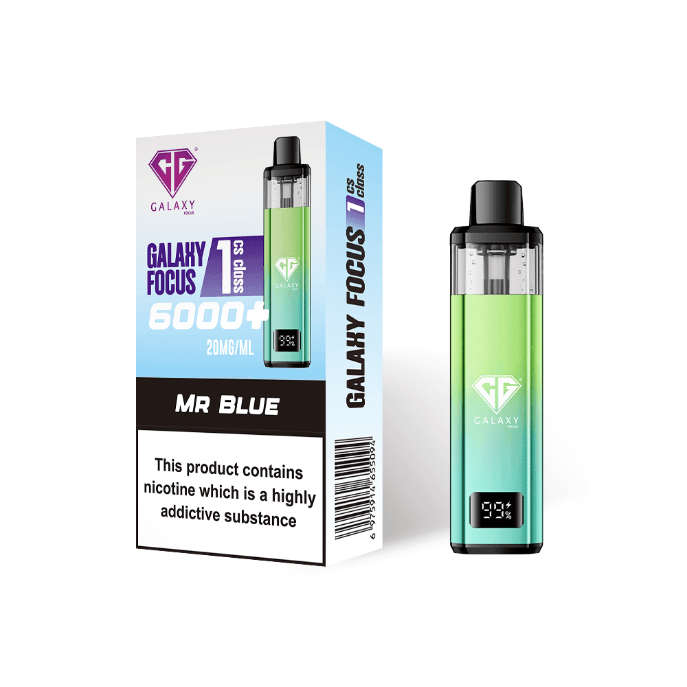  Mr Blue Crystal Galaxy Focus 6000 Vape Kit Box of 5