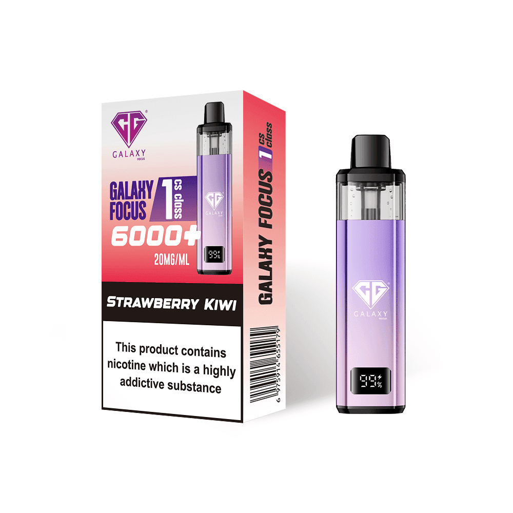  Strawberry Kiwi Crystal Galaxy Focus 6000 Vape Kit Box of 5