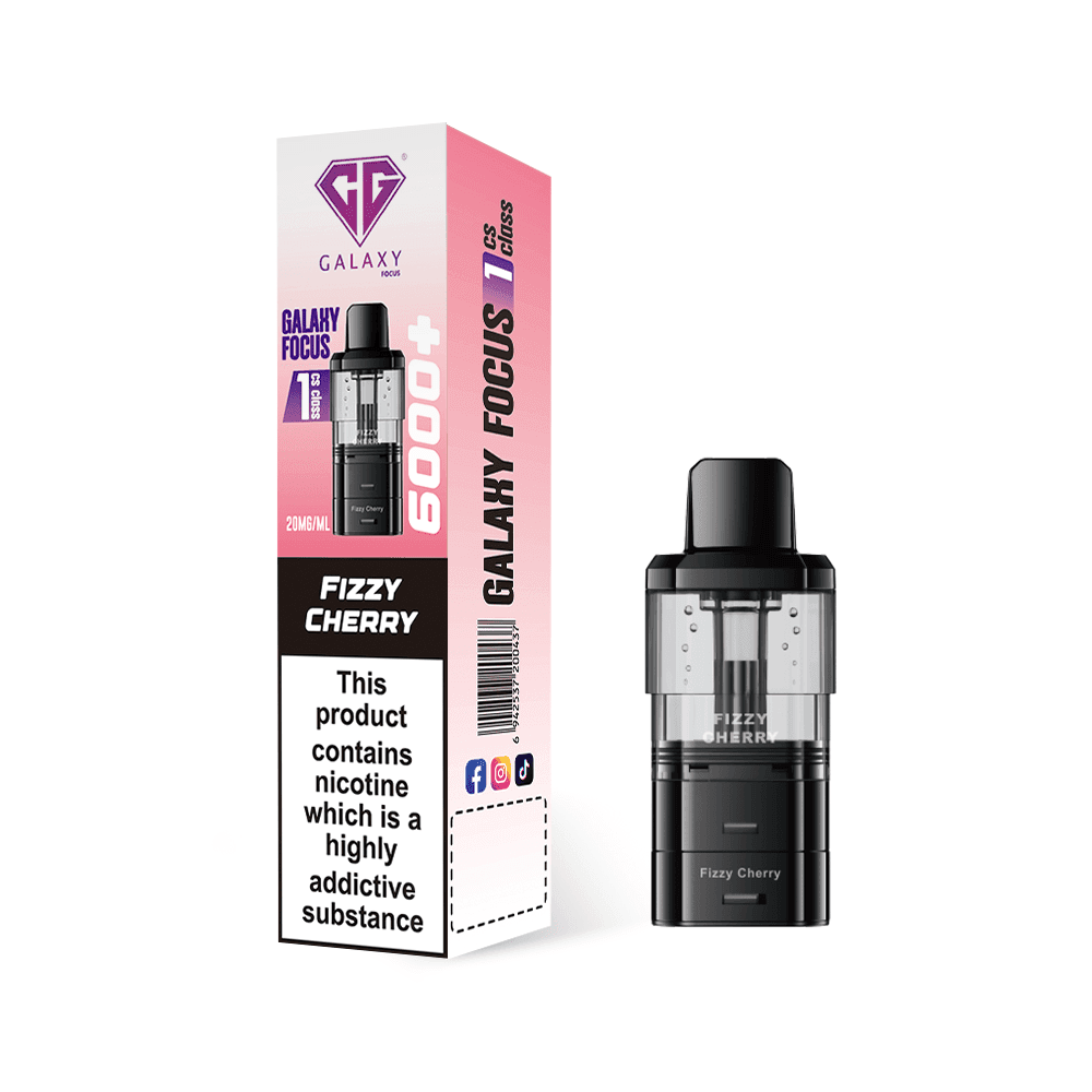  Fizzy Cherry Crystal Galaxy Focus 6000 Refill Pods Pack of 5