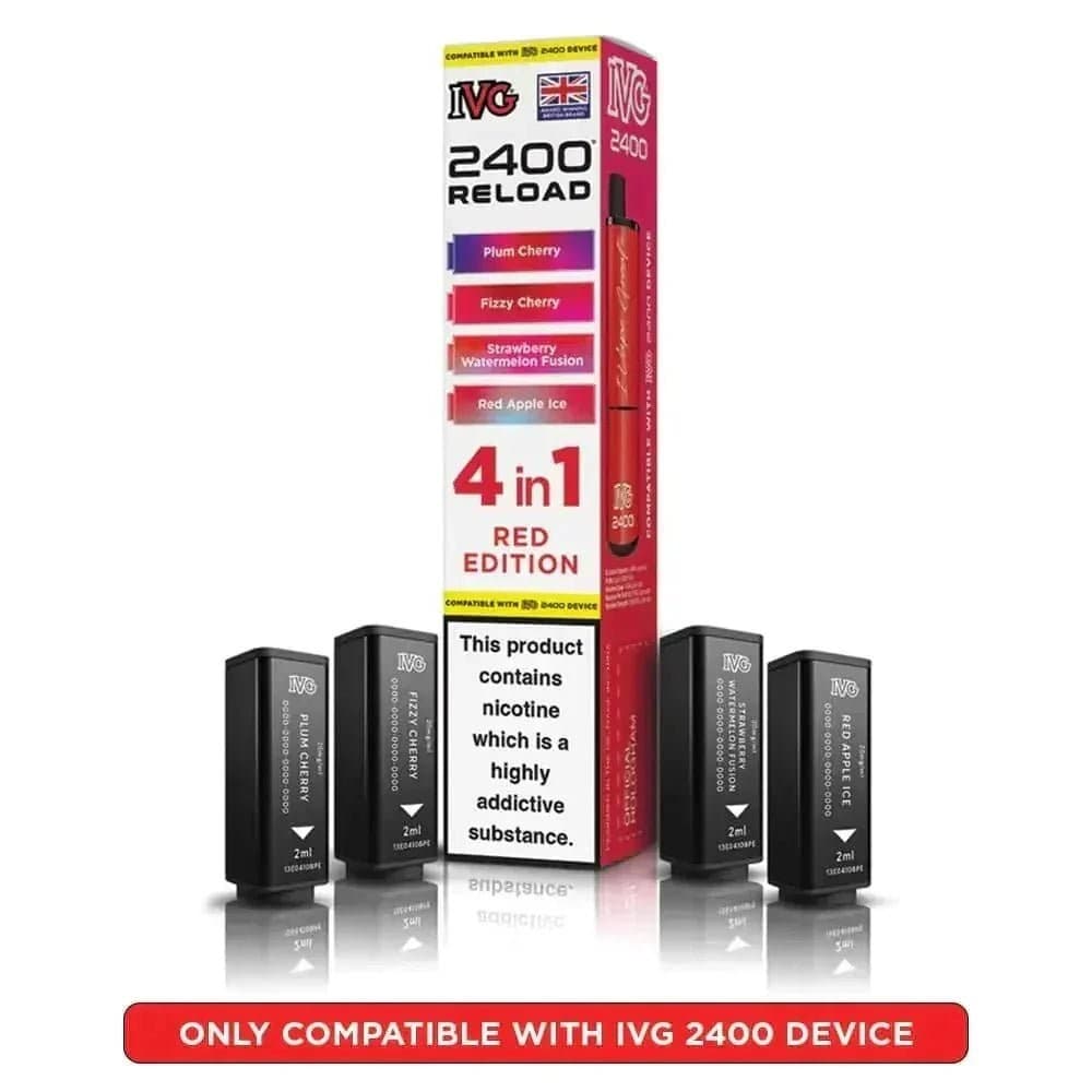  Red Edition IVG Reload Mini Prefilled Pods Pack of 5