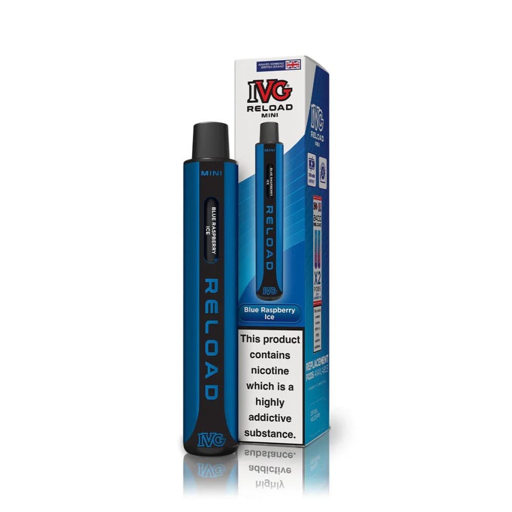  Blue Raspberry Ice IVG Reload Mini Pod Vape Kit Box Of 10
