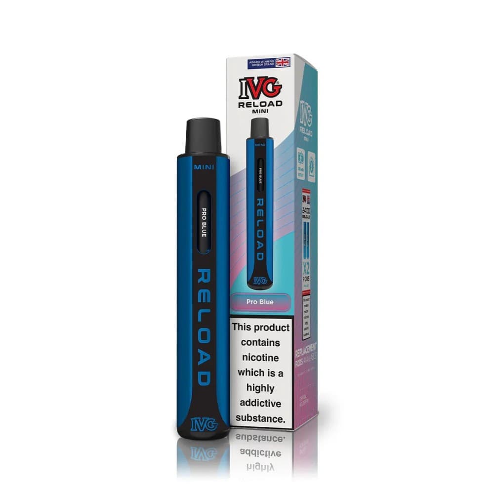  Pro Blue IVG Reload Mini Pod Vape Kit Box Of 10