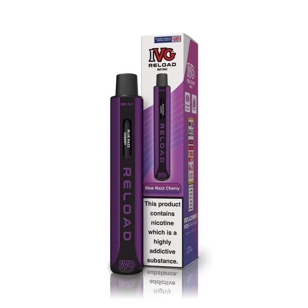  Blue Razz Cherry IVG Reload Mini Pod Vape Kit Box Of 10