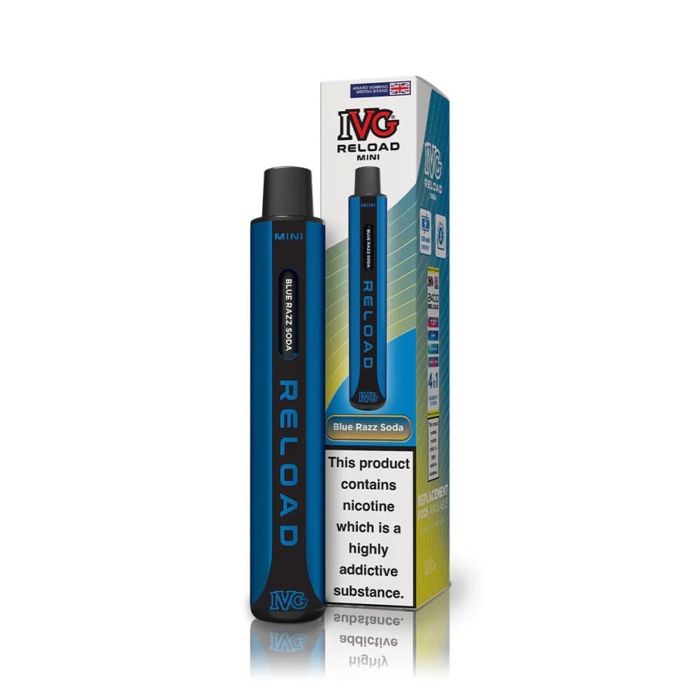  Blue Razz Soda IVG Reload Mini Pod Vape Kit Box Of 10