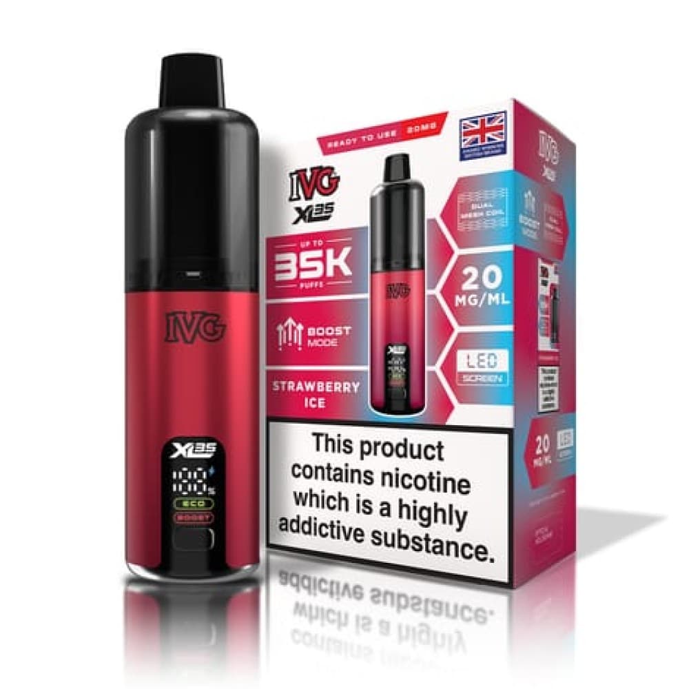 Strawberry Raspberry Cherry Ice IVG XL 35K Vape Kit