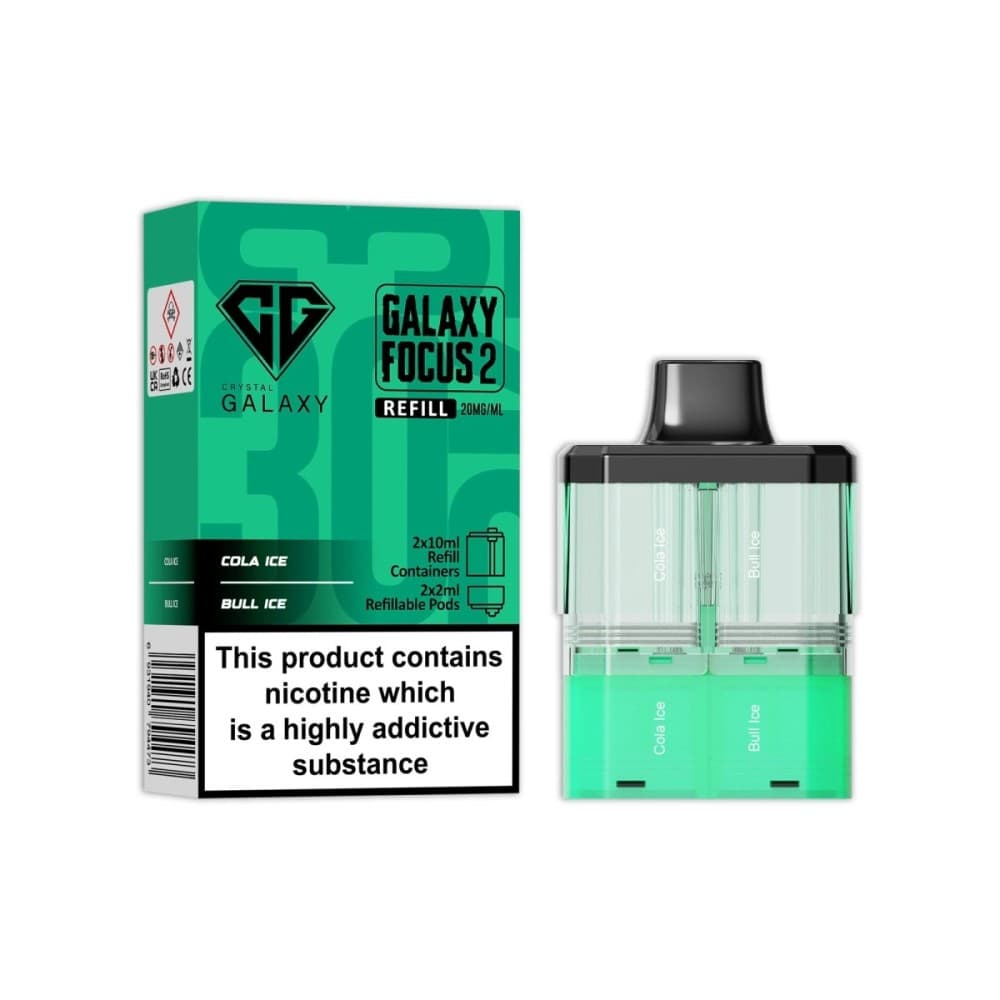  Cola Ice / Bull Ice Crystal Galaxy Focus 2 Replacement Pods Pack of 5
