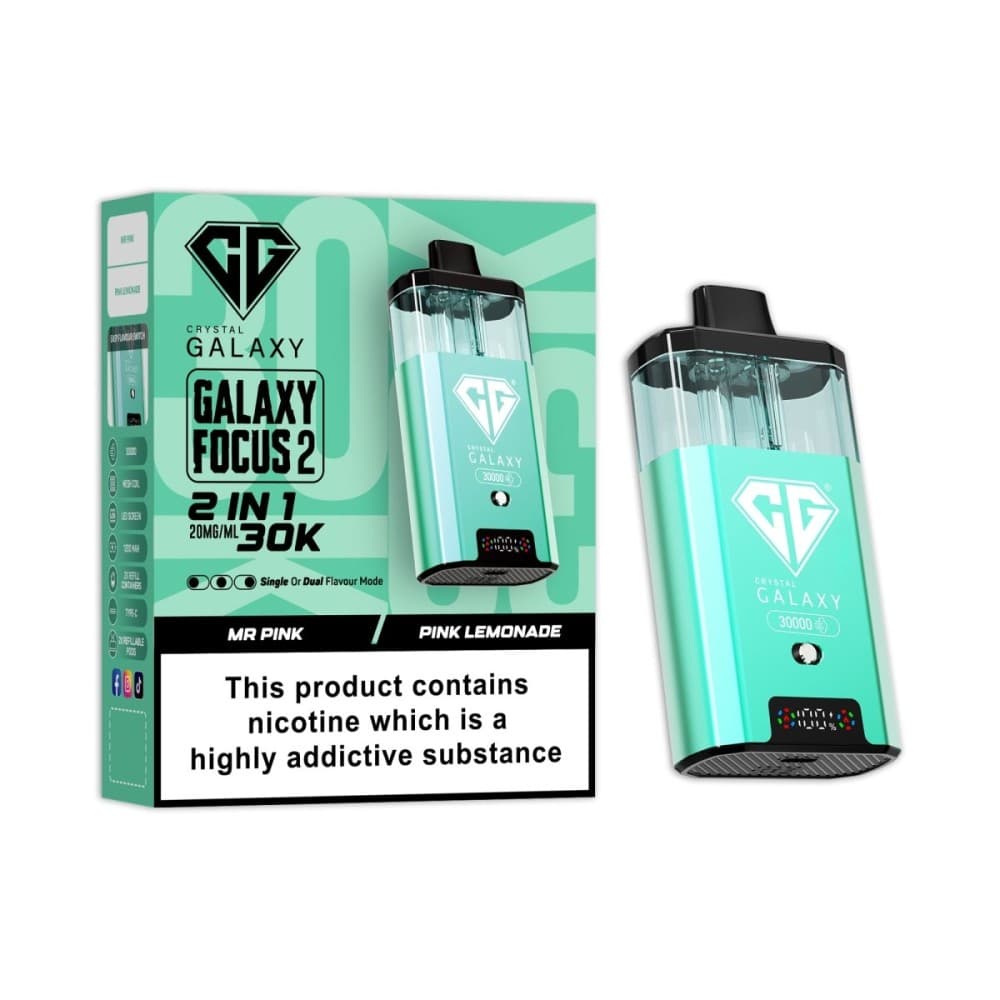  Mr Pink / Pink Lemonade Crystal Galaxy Focus 2 30k Vape Kit Box of 5