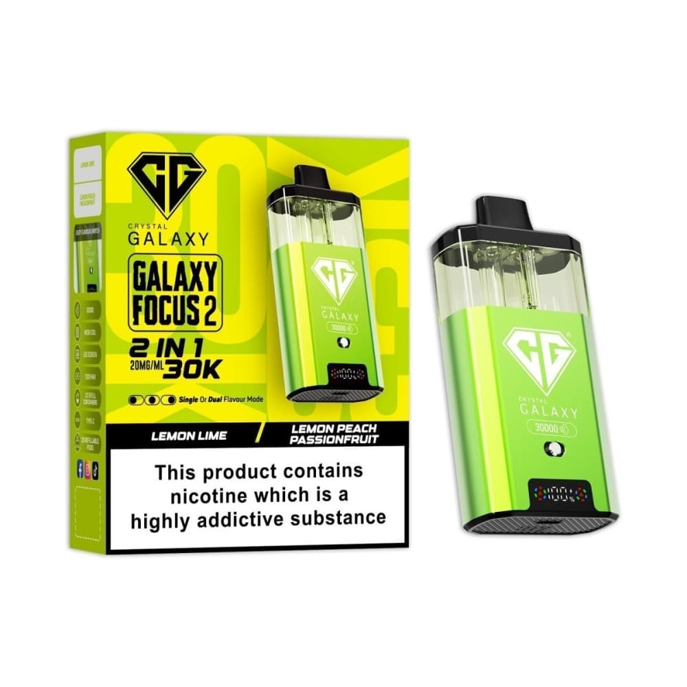  Lemon Lime / Lemon Passion Fruit Crystal Galaxy Focus 2 30k Vape Kit Box of 5