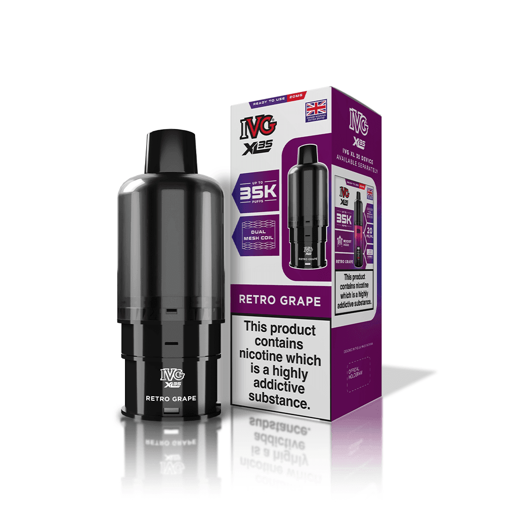  Retro Grape IVG XL 35K Prefilled Pods Box of 5