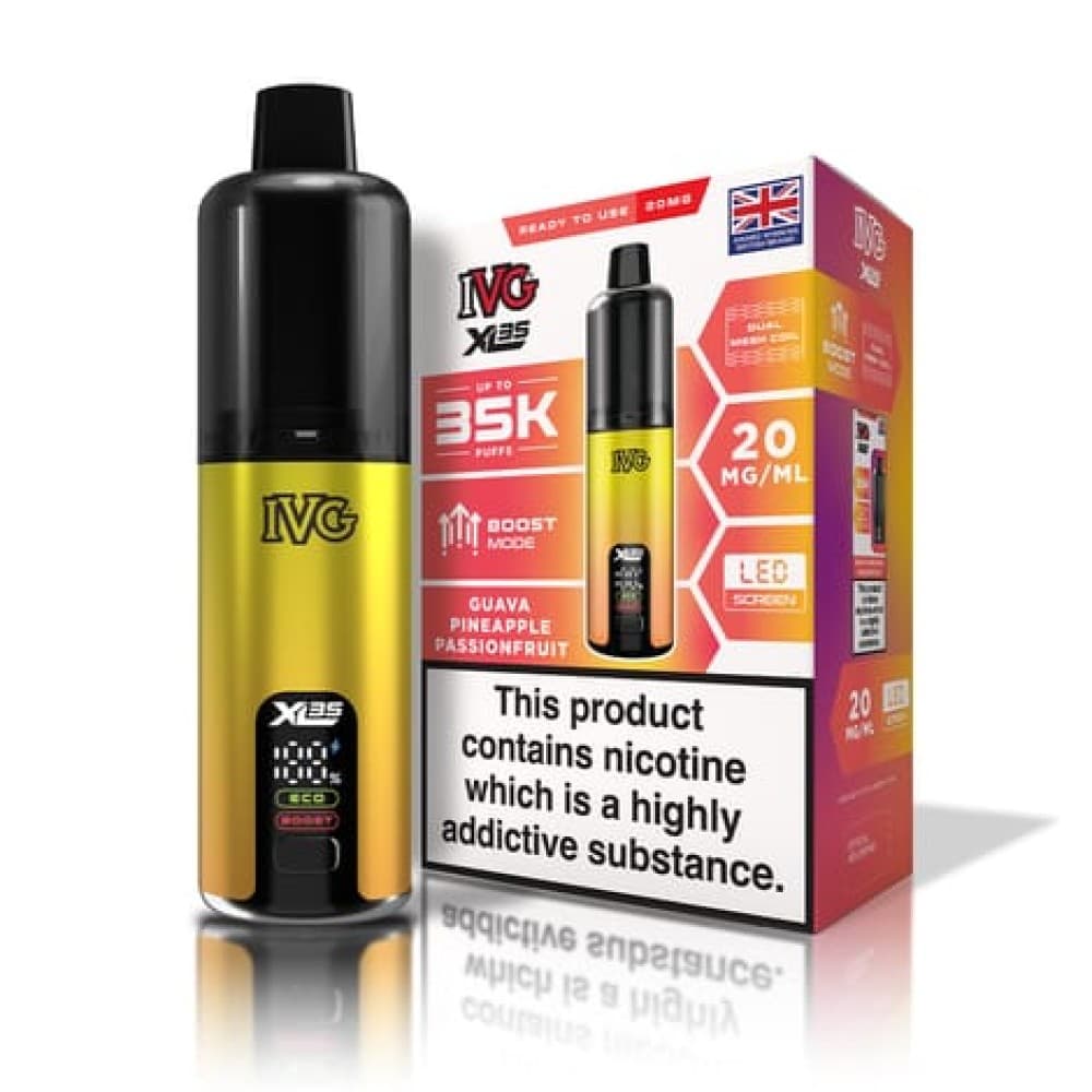  Guava Pineapple Passionfruit IVG XL 35K Prefilled Pod Vape Kit Box of 5
