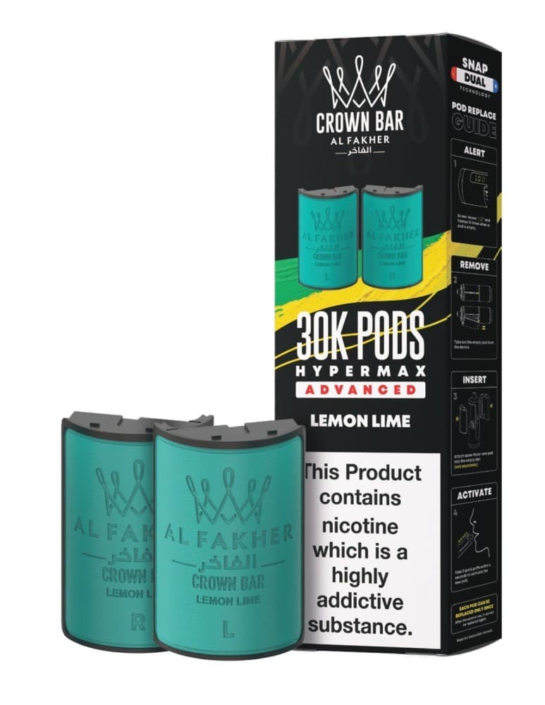 Lemon Lime Al Fakher 30k Hypermax Refill Replacement Pods Pack of 5