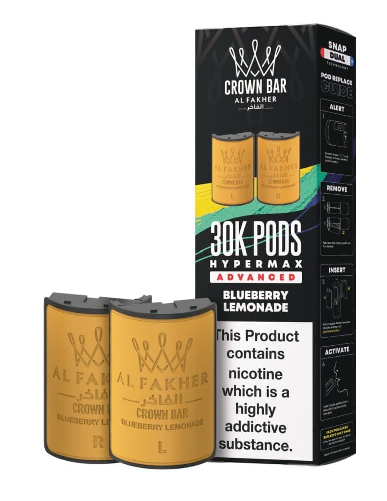  Blueberry Lemonade Al Fakher 30k Hypermax Refill Replacement Pods Pack of 5