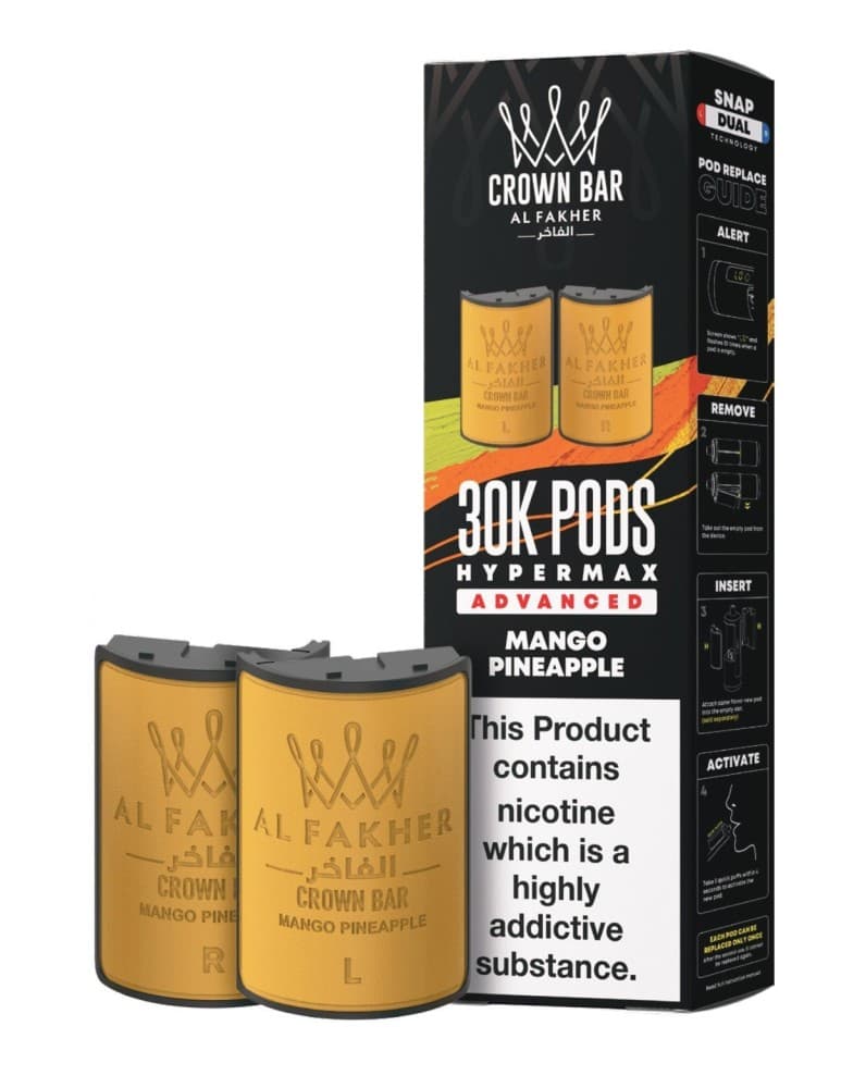  Mango Pineapple Al Fakher 30k Hypermax Refill Replacement Pods Pack of 5