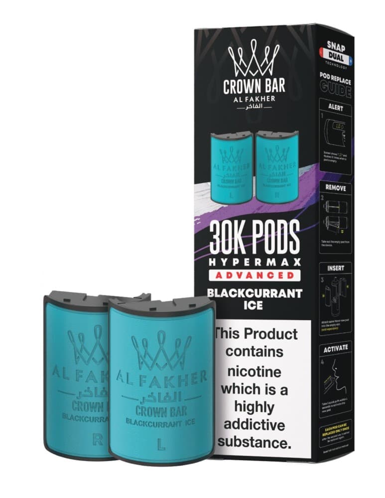  Blackcurrant Ice Al Fakher 30k Hypermax Refill Replacement Pods Pack of 5