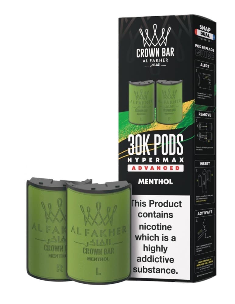  Menthol Al Fakher 30k Hypermax Refill Replacement Pods Pack of 5