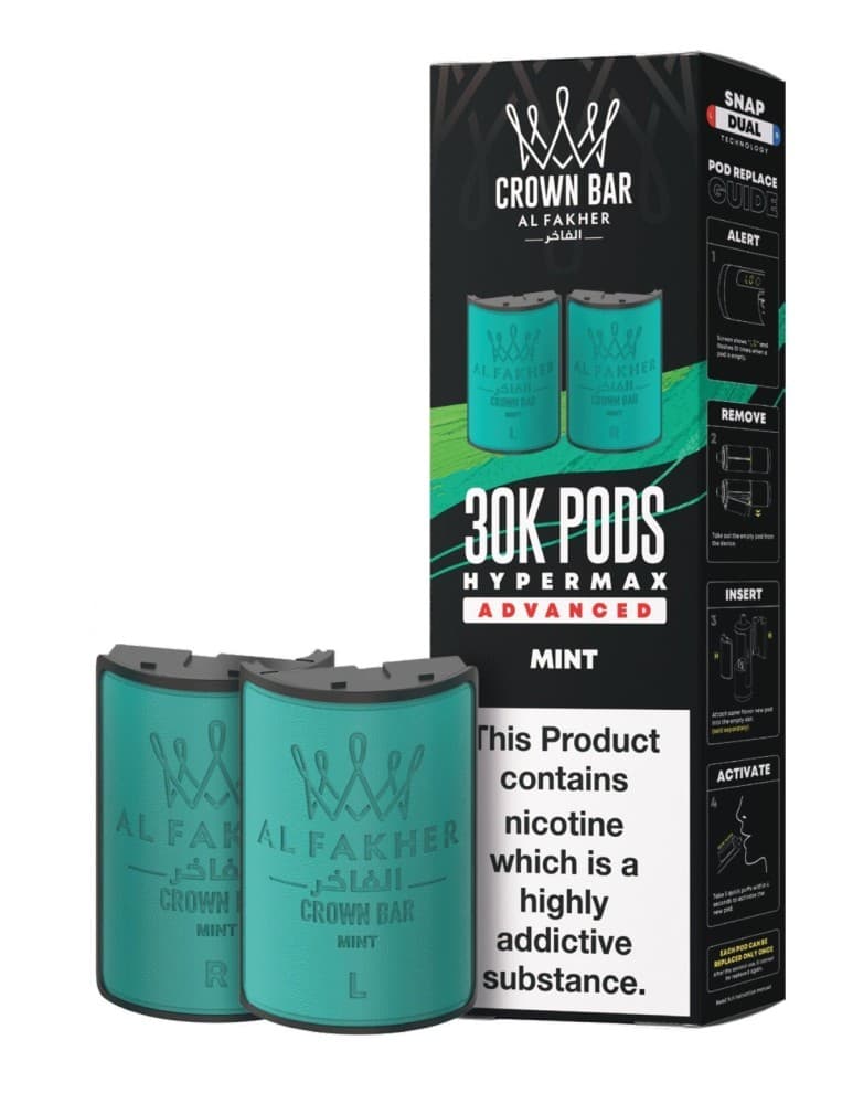  Mint Al Fakher 30k Hypermax Refill Replacement Pods Pack of 5