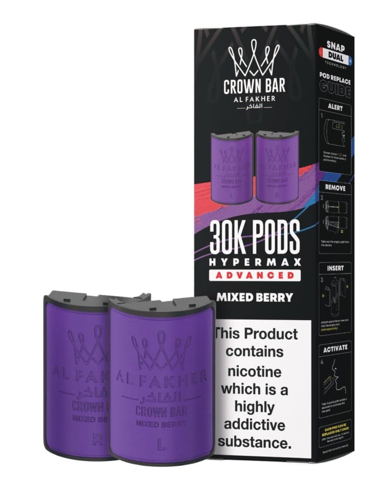  Mixed Berry Al Fakher 30k Hypermax Refill Replacement Pods Pack of 5
