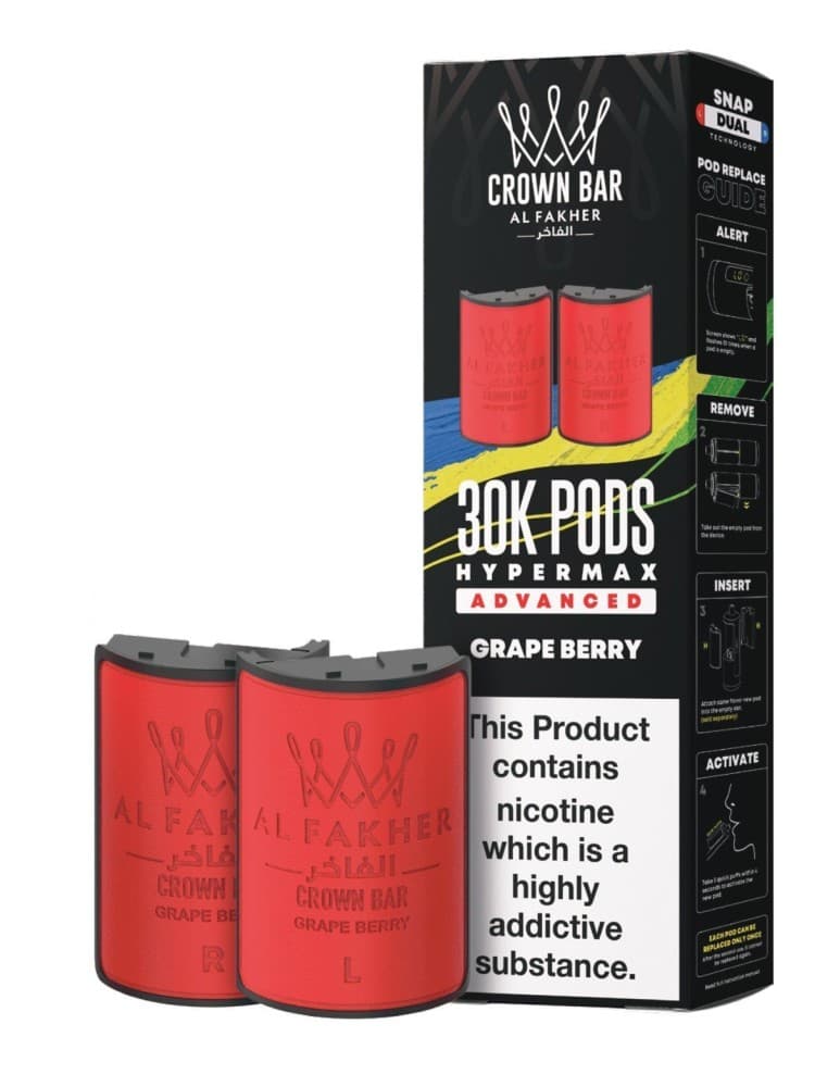  Grape Berry Al Fakher 30k Hypermax Refill Replacement Pods Pack of 5