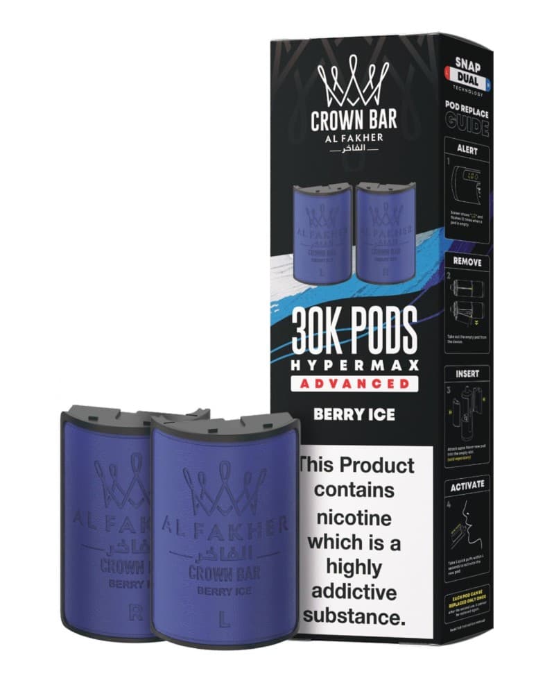  Berry Ice Al Fakher 30k Hypermax Refill Replacement Pods Pack of 5
