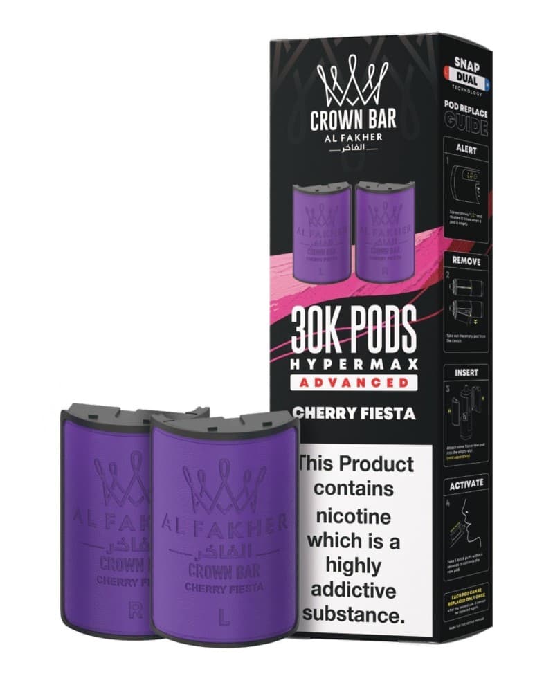  Cherry Fiesta Al Fakher 30k Hypermax Refill Replacement Pods Pack of 5