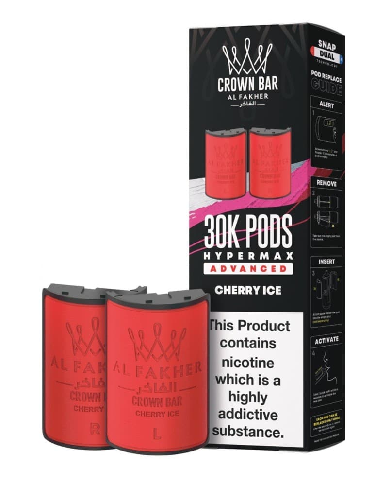  Cherry Ice Al Fakher 30k Hypermax Refill Replacement Pods Pack of 5