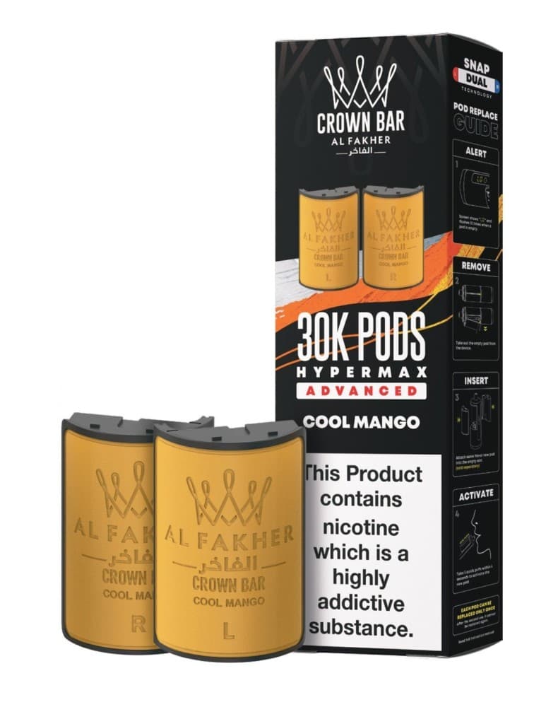  Cool Mango Al Fakher 30k Hypermax Refill Replacement Pods Pack of 5