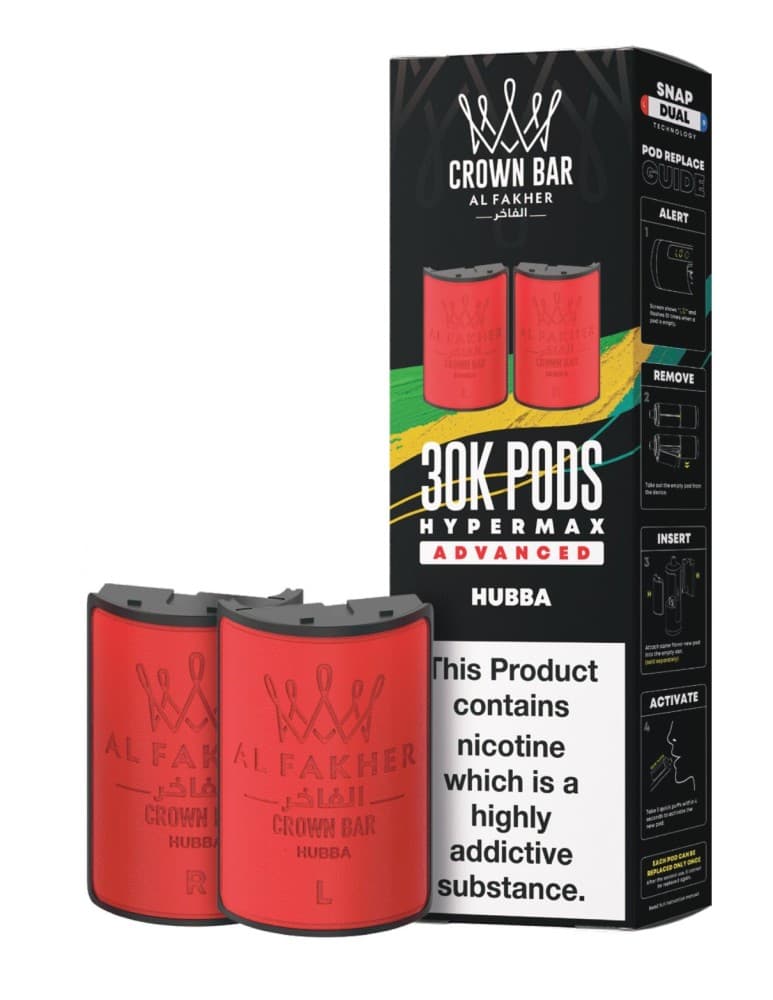  Hubba Al Fakher 30k Hypermax Refill Replacement Pods Pack of 5