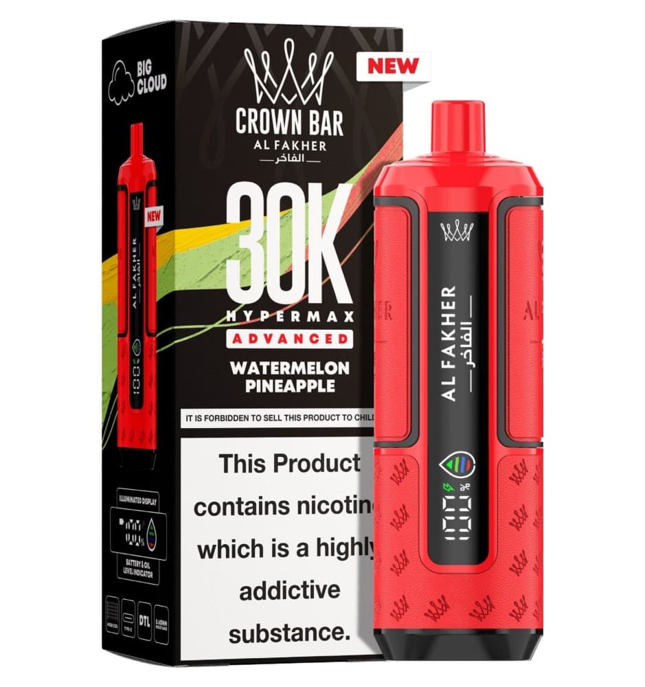  Watermelon Pineapple Al Fakher 30K Hypermax Prefilled Pod Kit - Pack of 5