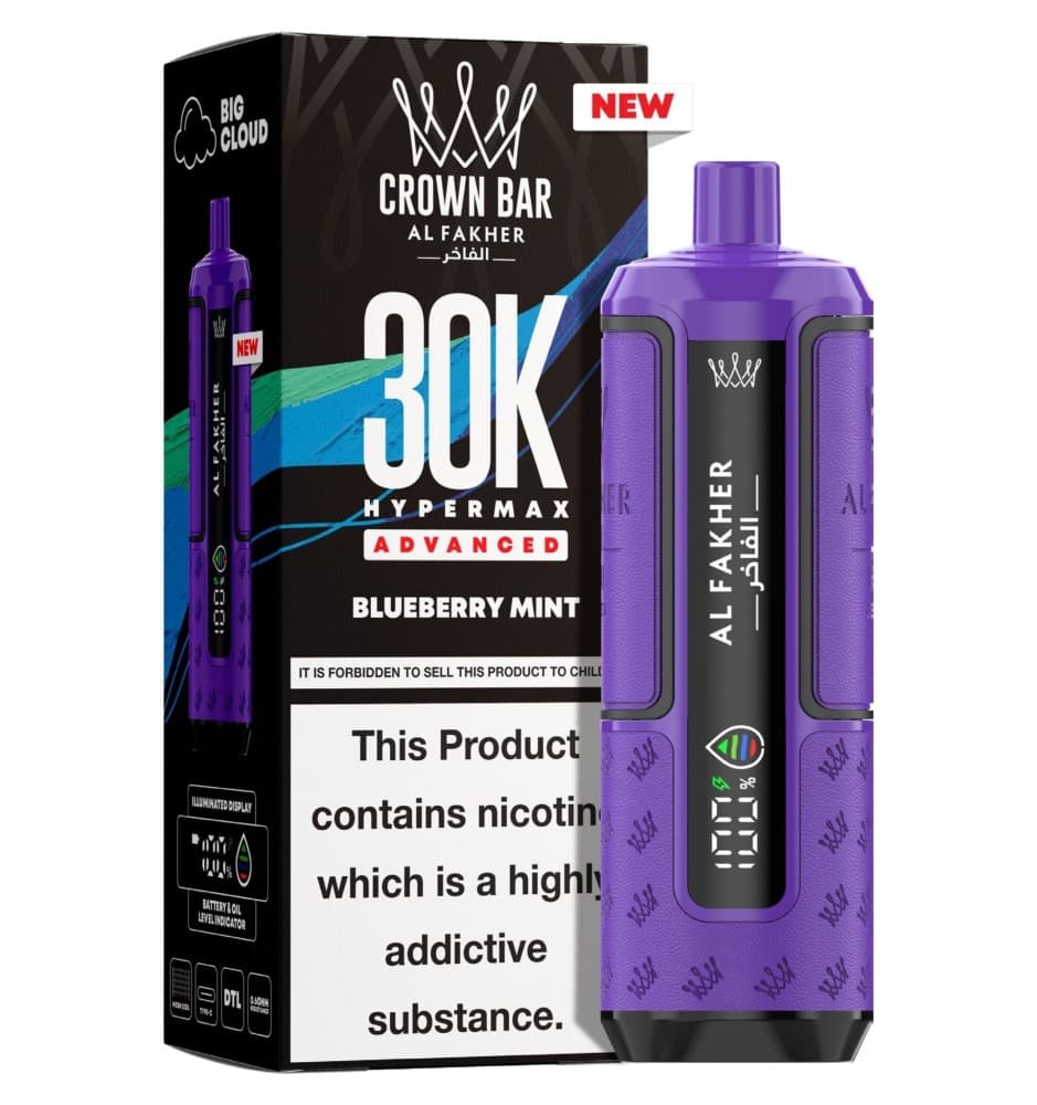  Blueberry Mint Al Fakher 30K Hypermax Prefilled Pod Kit - Pack of 5