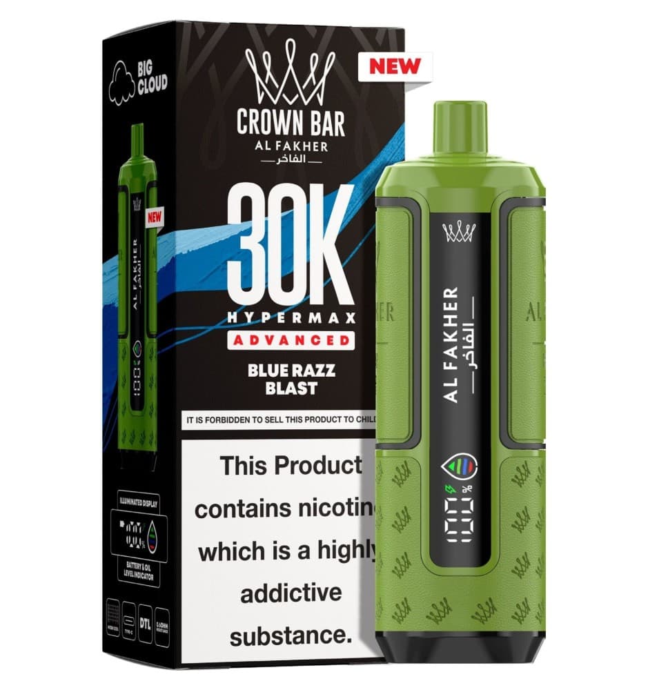  Blue Razz Blast Al Fakher 30K Hypermax Prefilled Pod Kit - Pack of 5