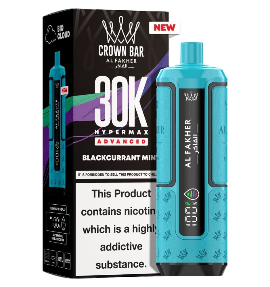  Blackcurrent Mint Al Fakher 30K Hypermax Prefilled Pod Kit - Pack of 5