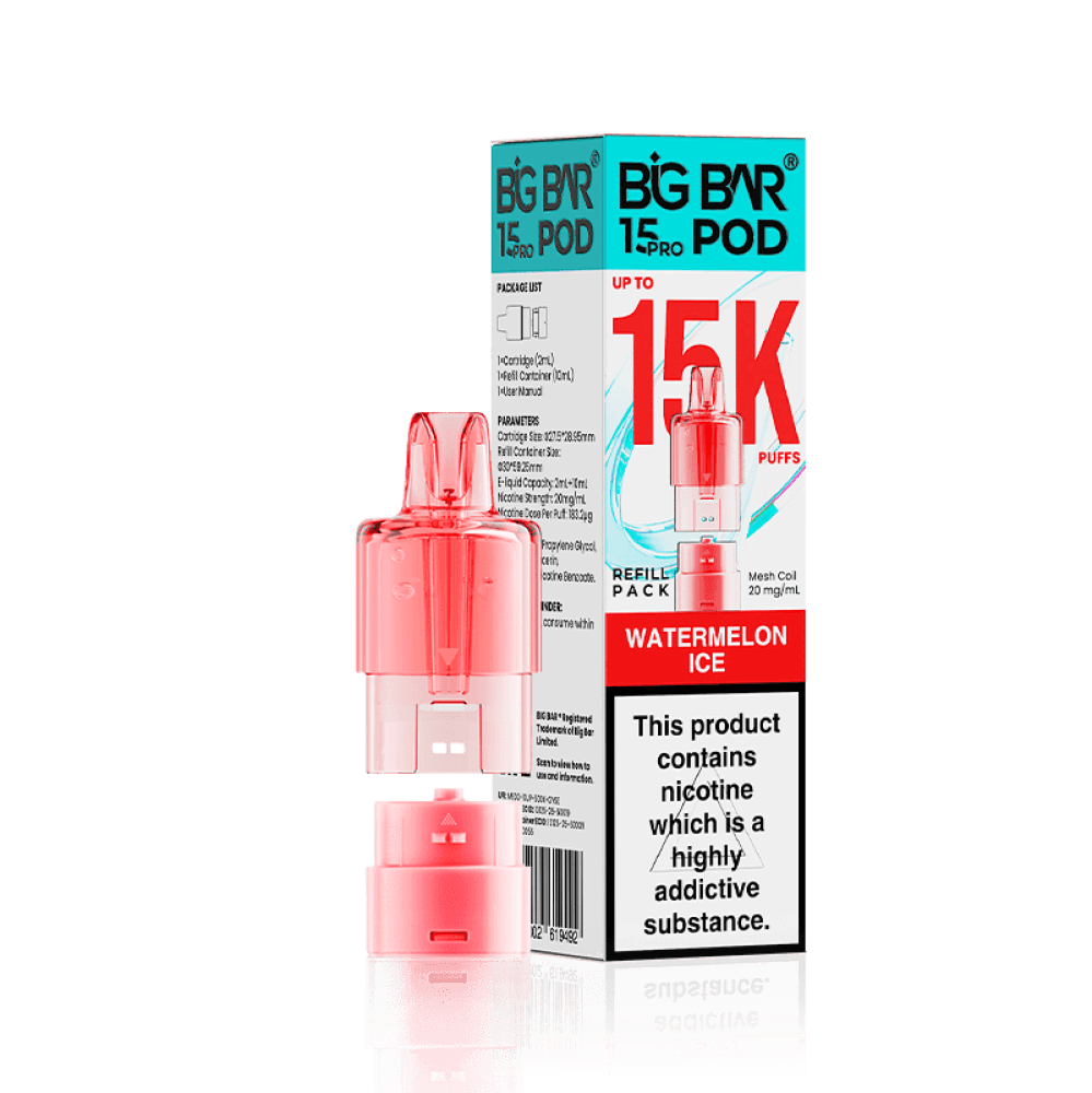  Watermelon Ice Big Bar 15000 Pro Prefilled Pods