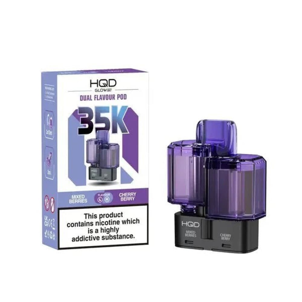  Mixed Berries/Cherry Berry HQD Glow Air 35K Prefilled Pods