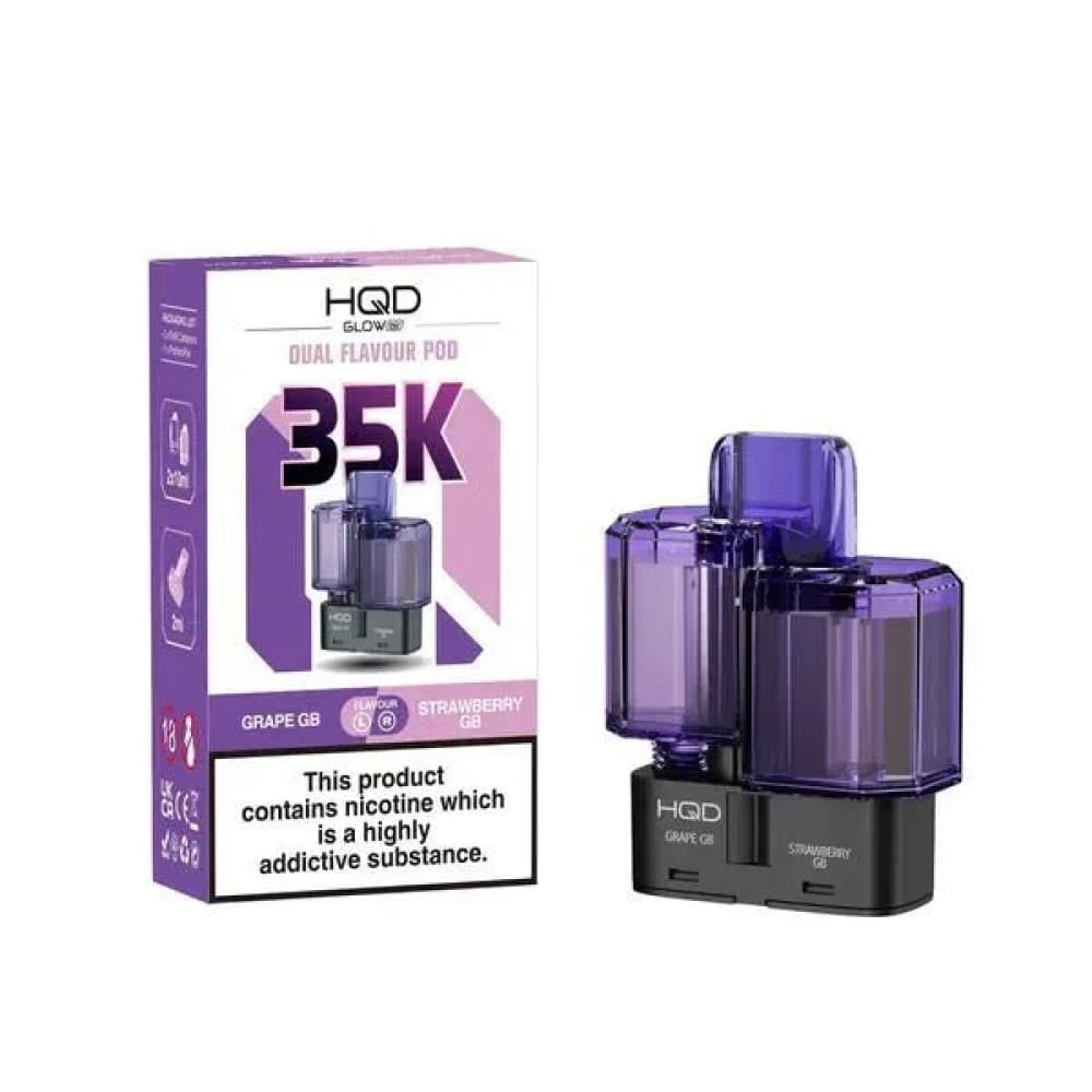  Grape GB/Strawberry GB HQD Glow Air 35K Prefilled Pods