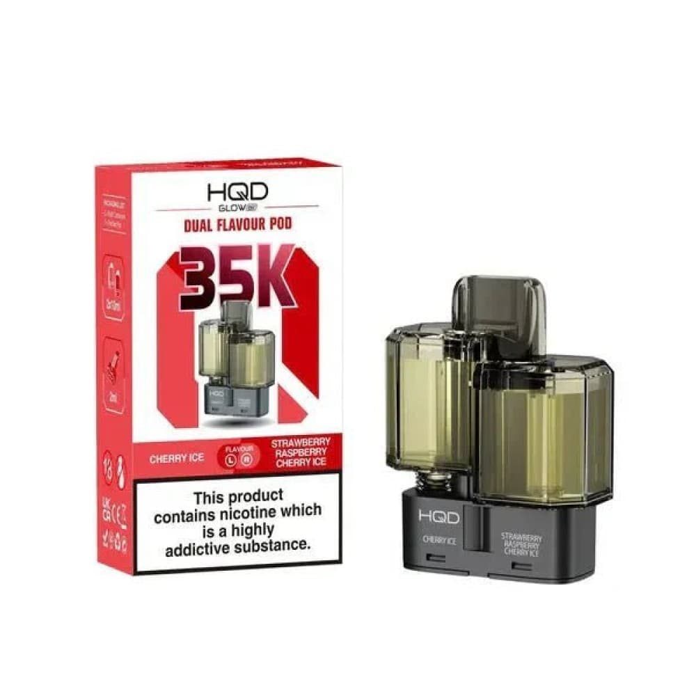  Cherry Ice/Strawberry Raspberry Cherry Ice HQD Glow Air 35K Prefilled Pods