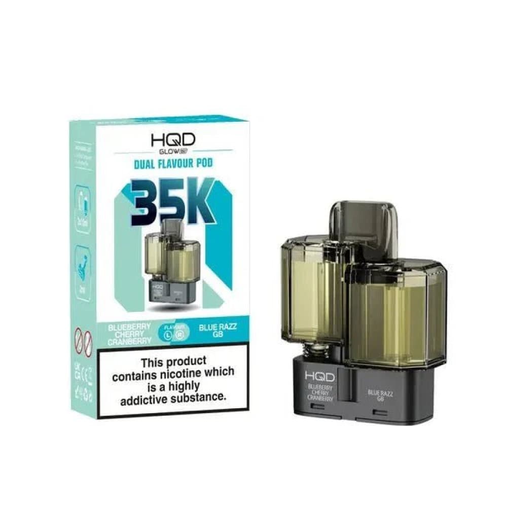  Blueberry Cherry Cranberry/Blue Razz GB HQD Glow Air 35K Prefilled Pods