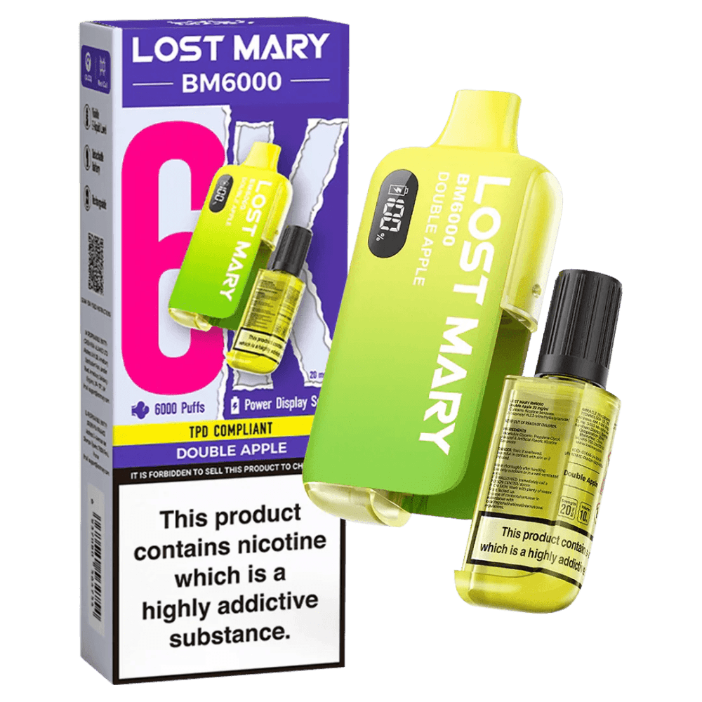  Double Apple Lost Mary BM6000 Prefilled Pod Vape Kit