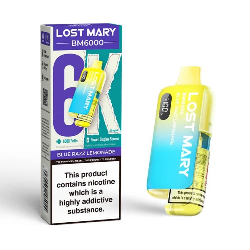  Blue Razz Lemonade Lost Mary BM6000 Prefilled Pod Vape Kit