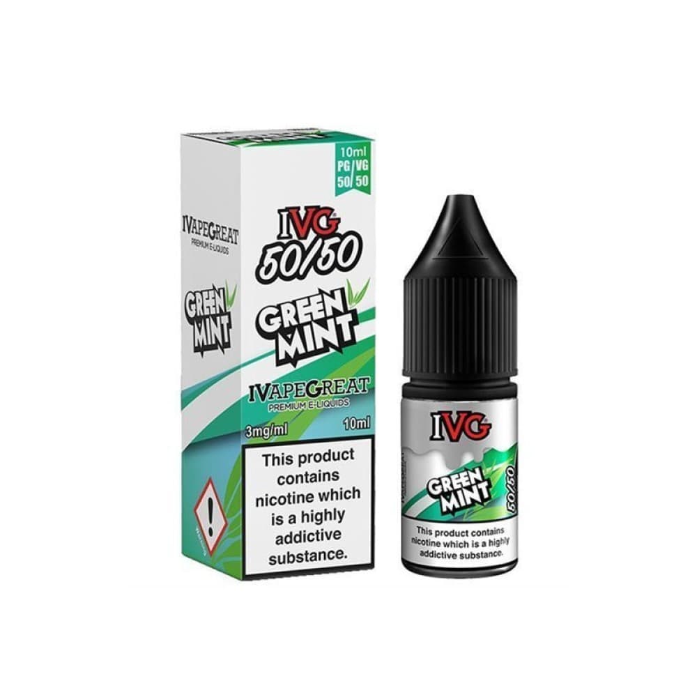  Green Mint / 3mg IVG 50/50 Nic Salt 10ml E-Liquids - 3mg & 6mg Box of 10
