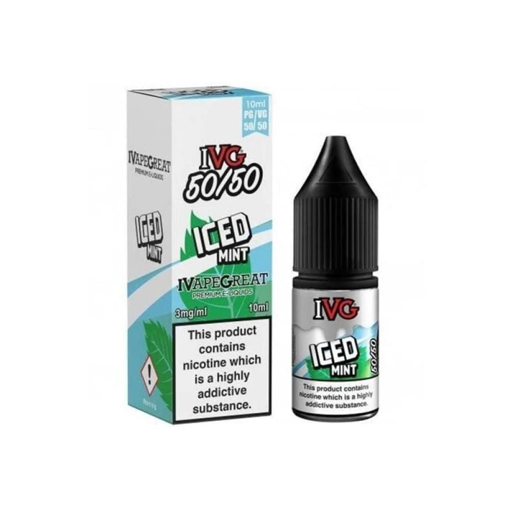  Iced Mint / 3mg IVG 50/50 Nic Salt 10ml E-Liquids - 3mg & 6mg Box of 10