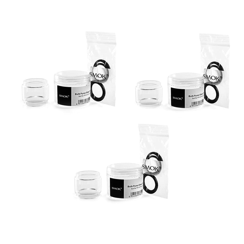  3 Pack with 3 sets of seal silicone O-Ring SMOK TFV12 Prince Tank Buble Glass | 3 Pack | Wolfvapes