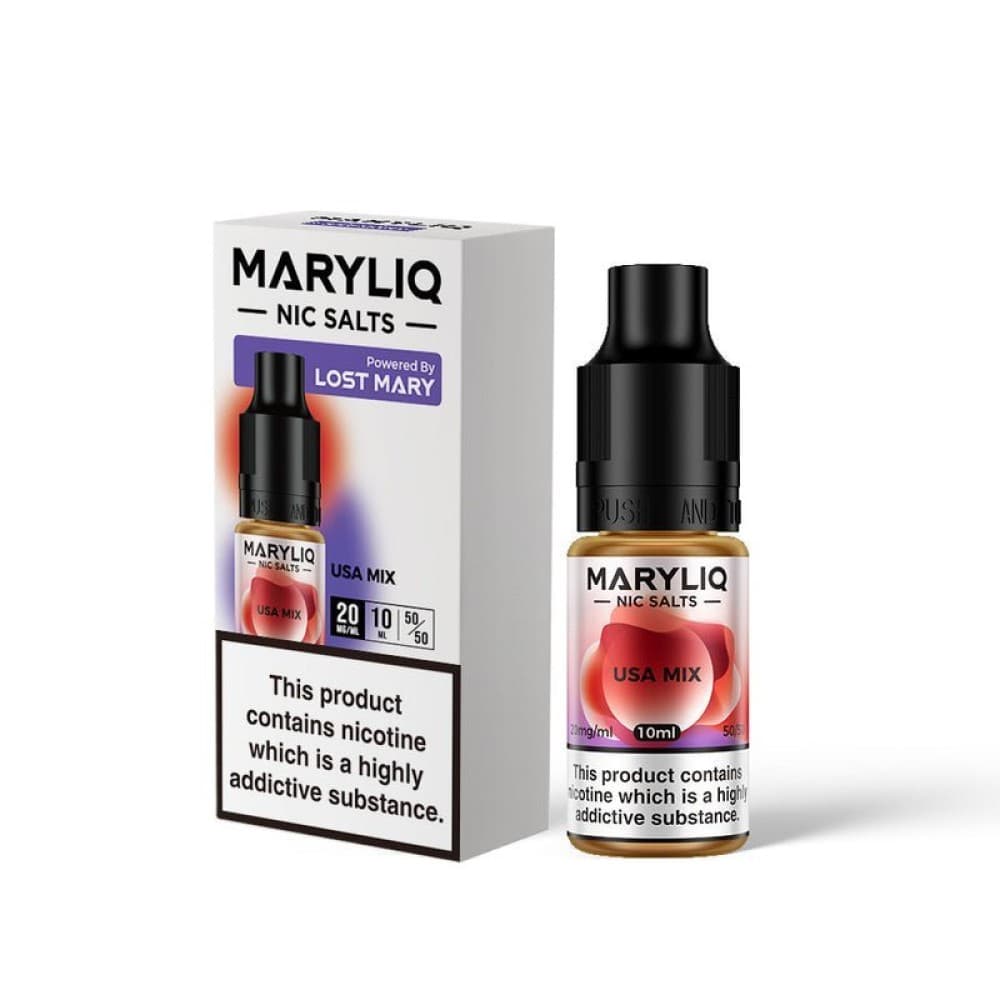 USA Mix / 20MG Lost Mary Maryliq Nic Salts 10ml - Box of 10
