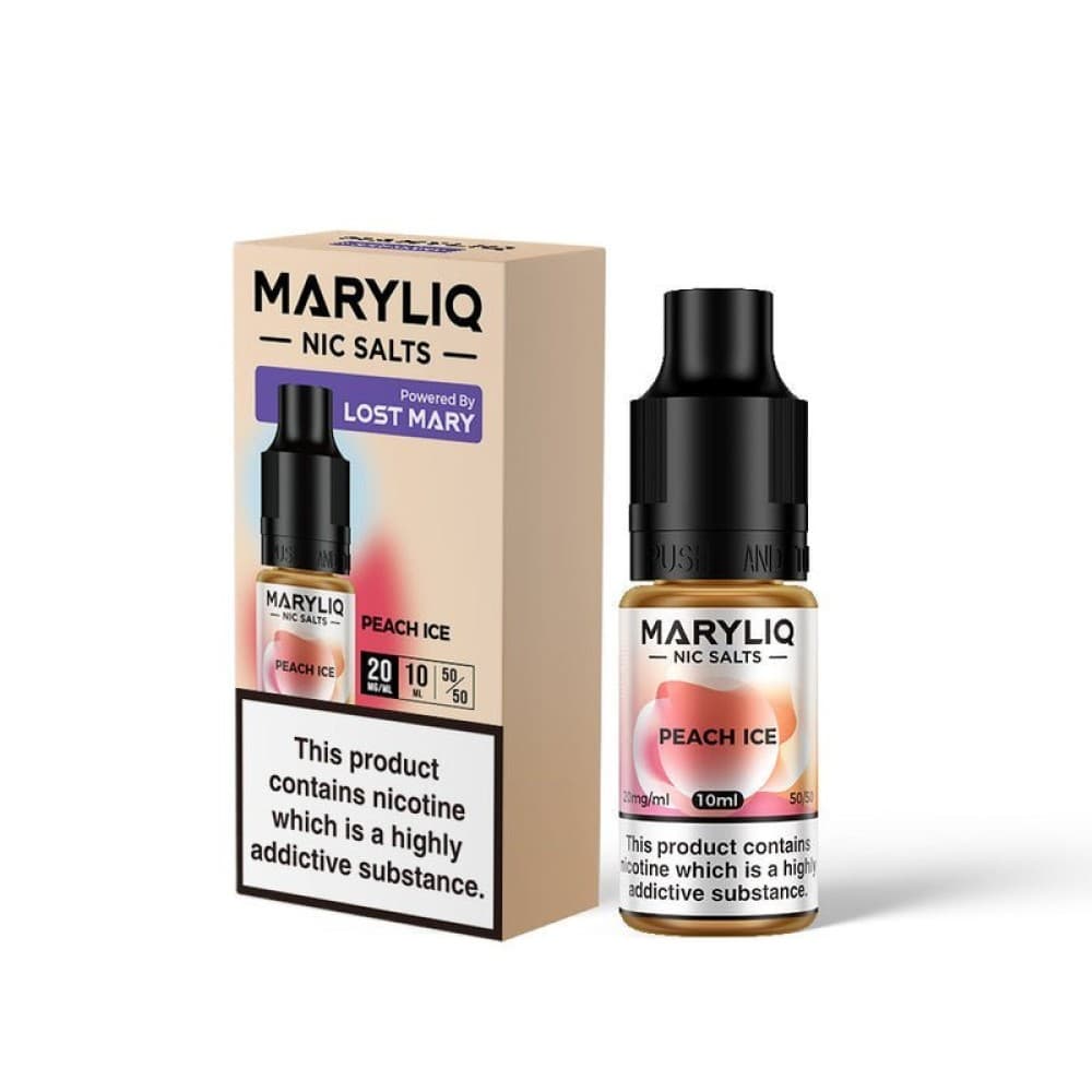  Peach Ice / 20MG Lost Mary Maryliq Nic Salts 10ml - Box of 10