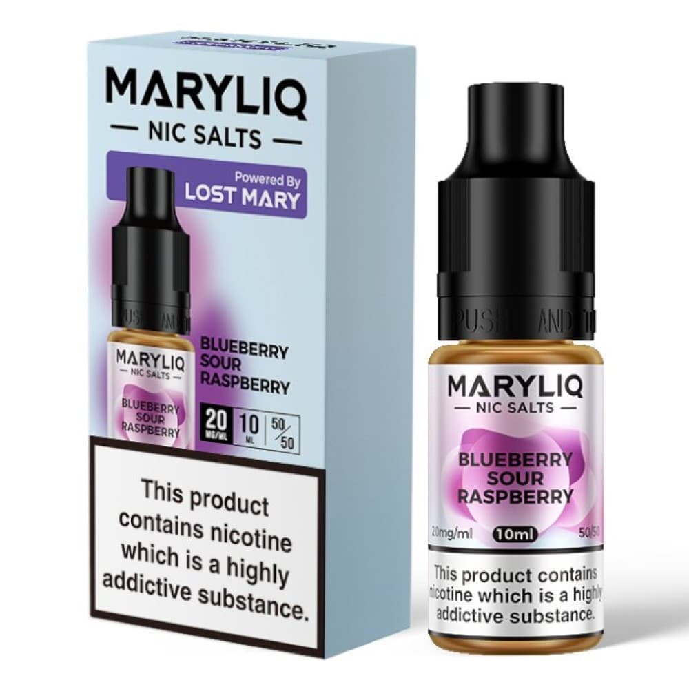  Blueberry Sour Raspberry / 20MG Lost Mary Maryliq Nic Salts 10ml - Box of 10