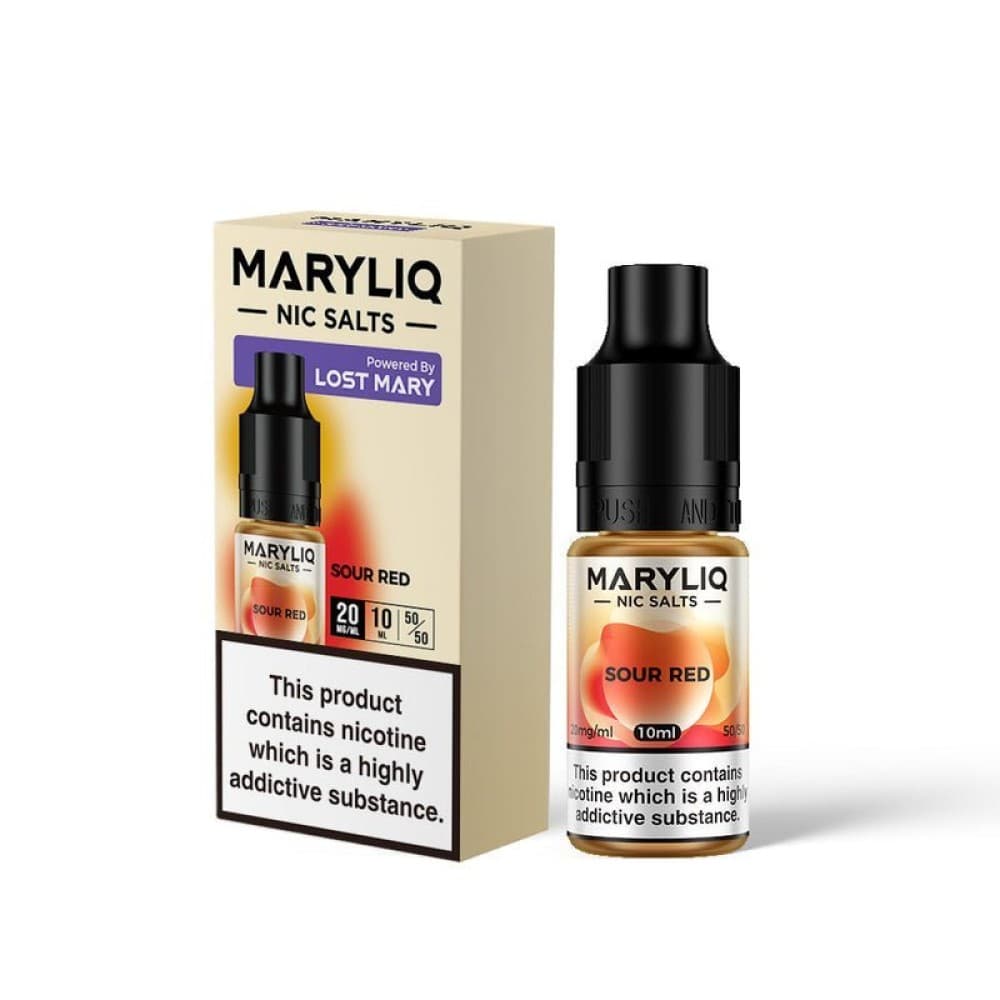  Sour Red / 20MG Lost Mary Maryliq Nic Salts 10ml - Box of 10