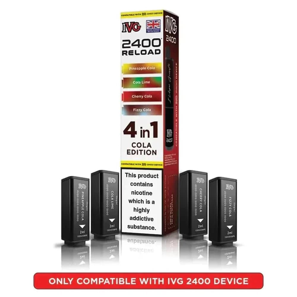  Cola Edition IVG 2400 Reload 4 in 1 Prefilled Pods Pack of 5