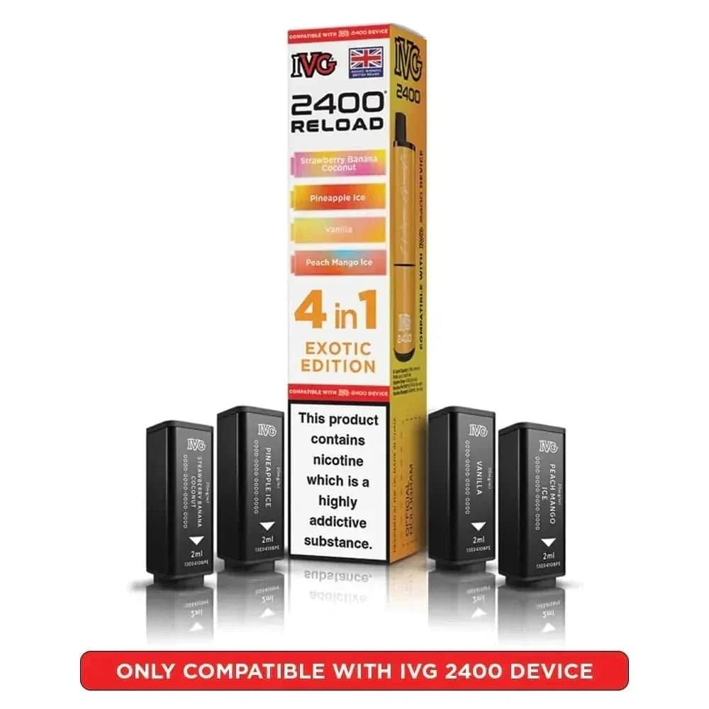  Exotic Edition IVG 2400 Reload 4 in 1 Prefilled Pods Pack of 5