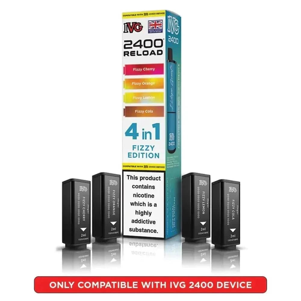  Fizzy Edition IVG 2400 Reload 4 in 1 Prefilled Pods Pack of 5