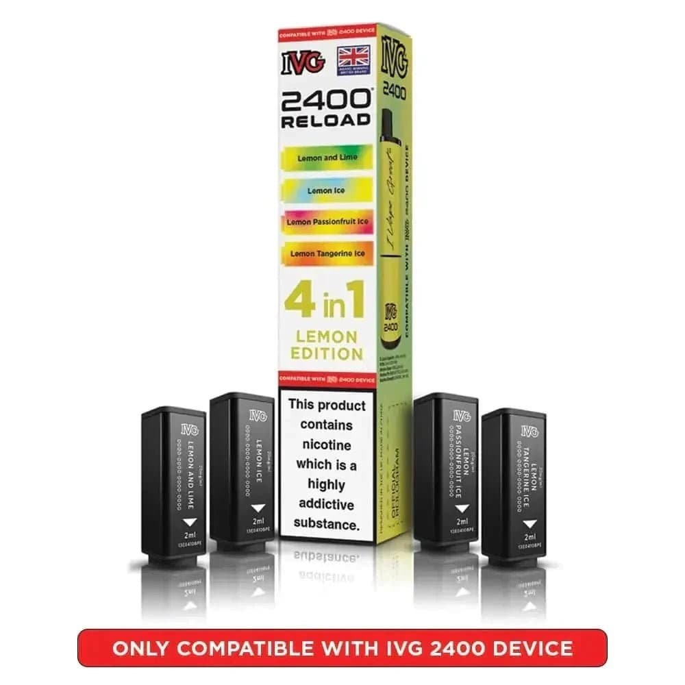  Lemon Edition IVG 2400 Reload 4 in 1 Prefilled Pods Pack of 5