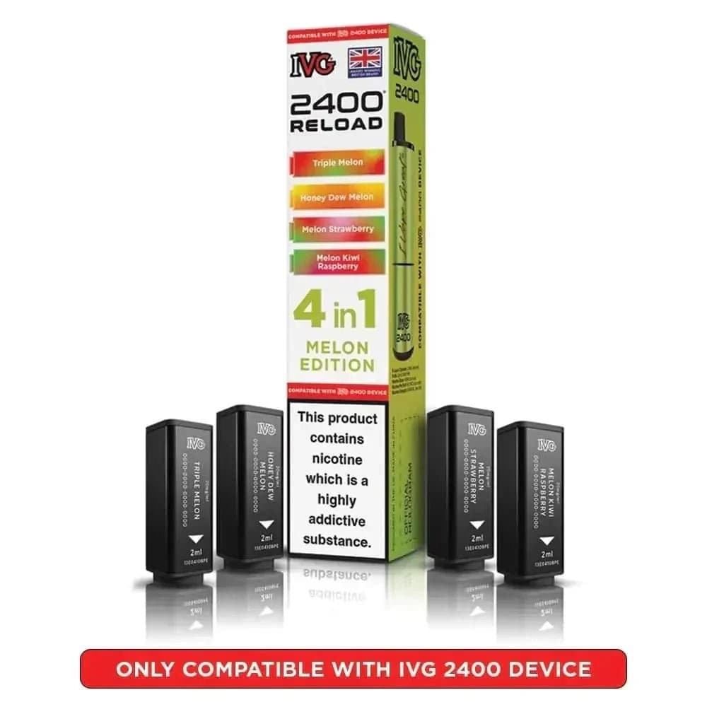  Melon Edition IVG 2400 Reload 4 in 1 Prefilled Pods Pack of 5